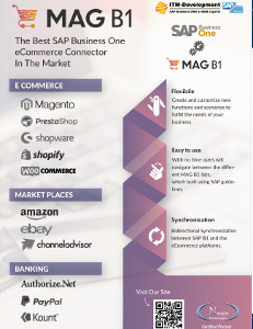 MAG B1 E-Commerce Connector for SAP Business One ITM Dev