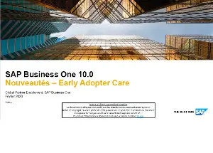 SAP Business One version 10.0 pour PME